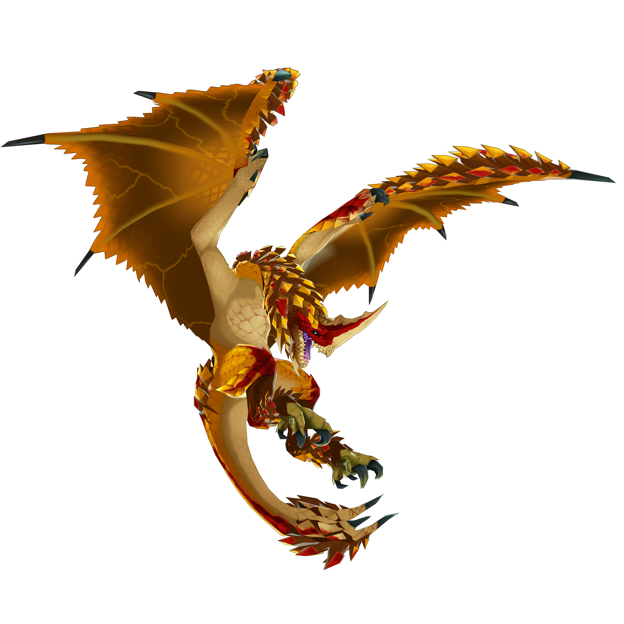 飛翔するセルレギオスの全体像