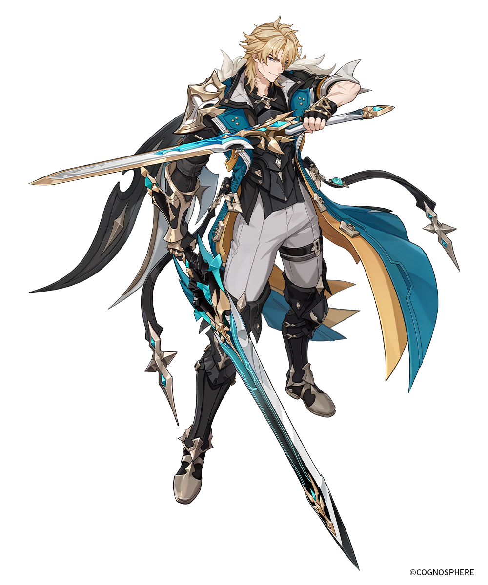 ファルカ剣を構える姿勢