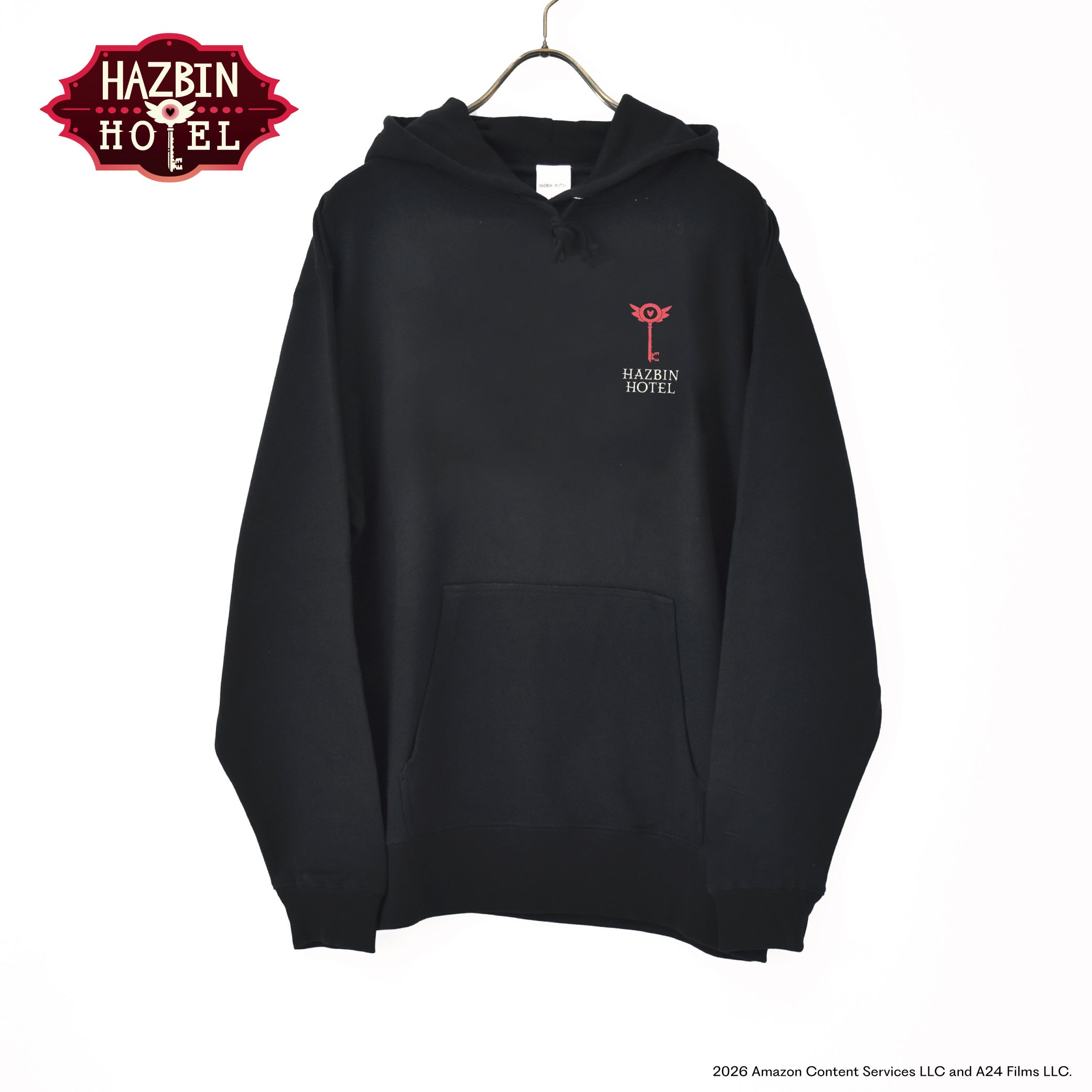 Hazbin Hotelフード付きパーカー正面