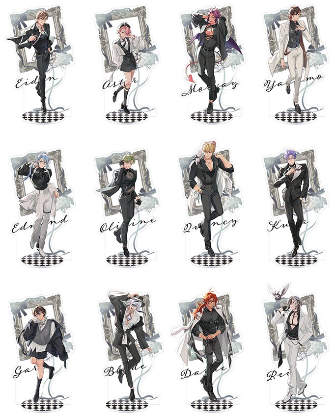 キャラクターのアクリルスタンド12種類