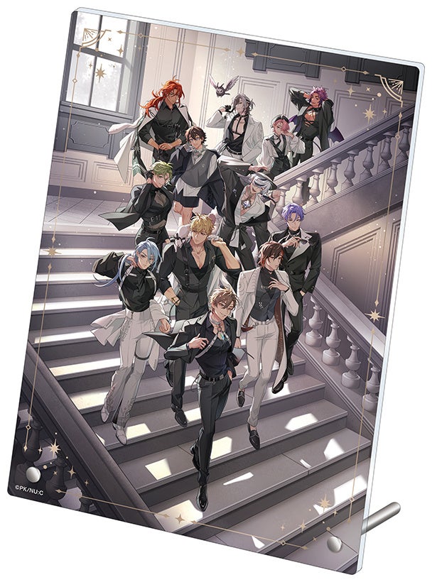 階段を降りるキャラクターたち