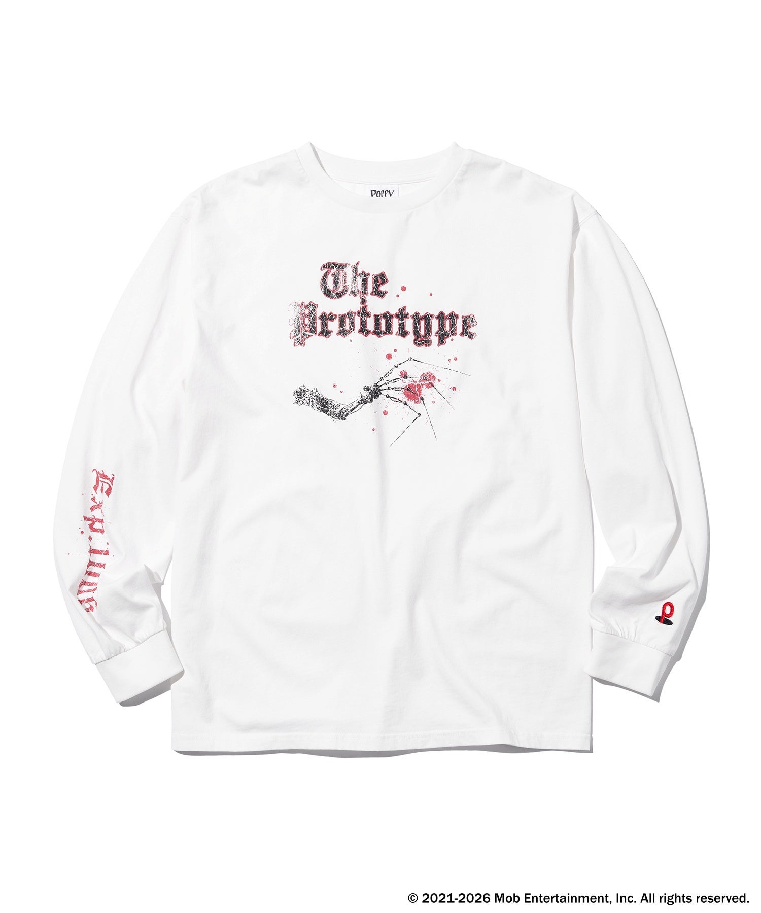 プロトタイプデザインの白いロングTシャツ