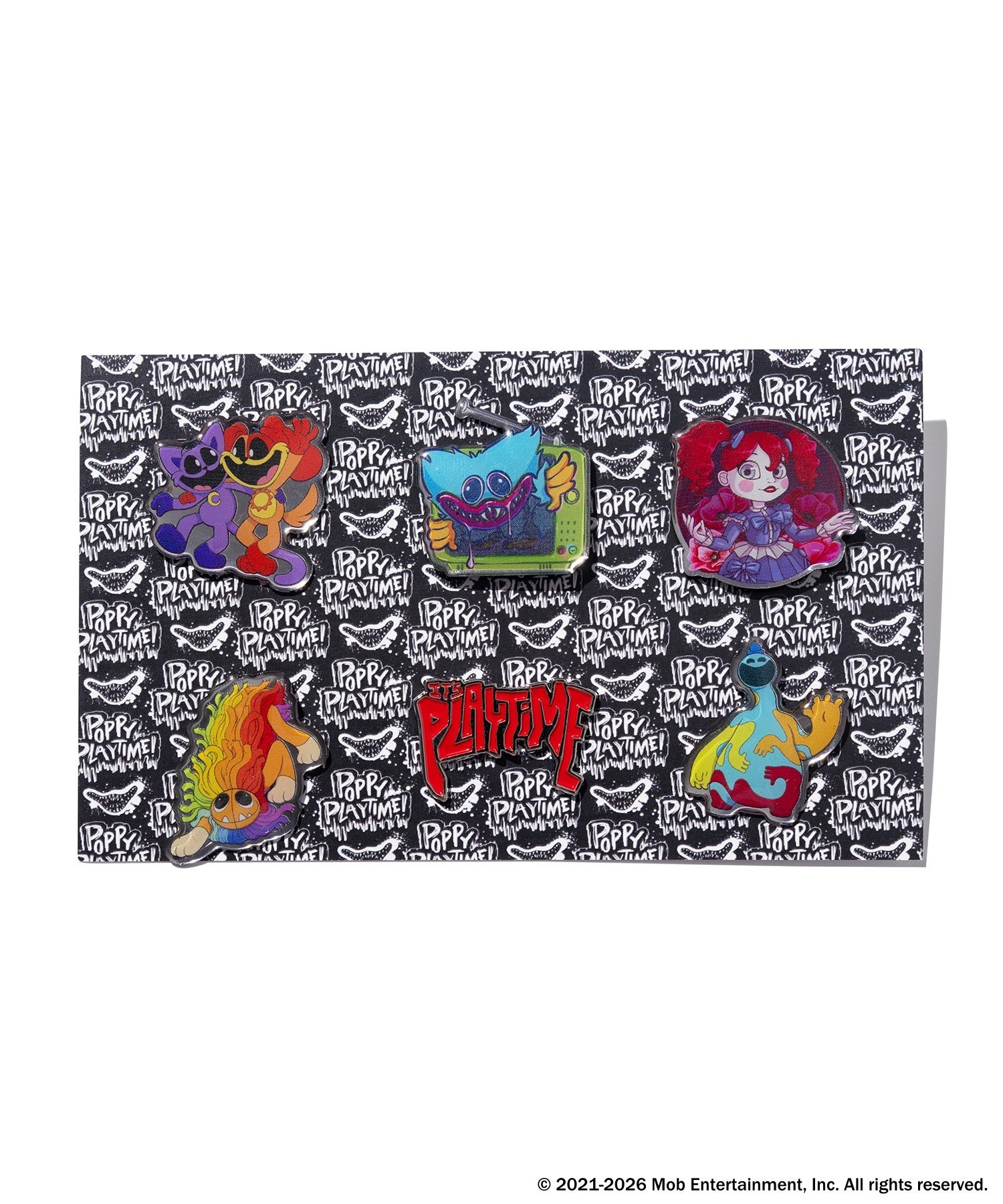 Poppy Playtimeコラボのカラフルな缶バッジセット