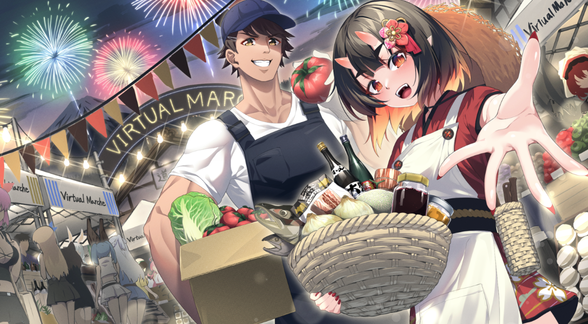 VTuberたちが集まるバーチャル市場