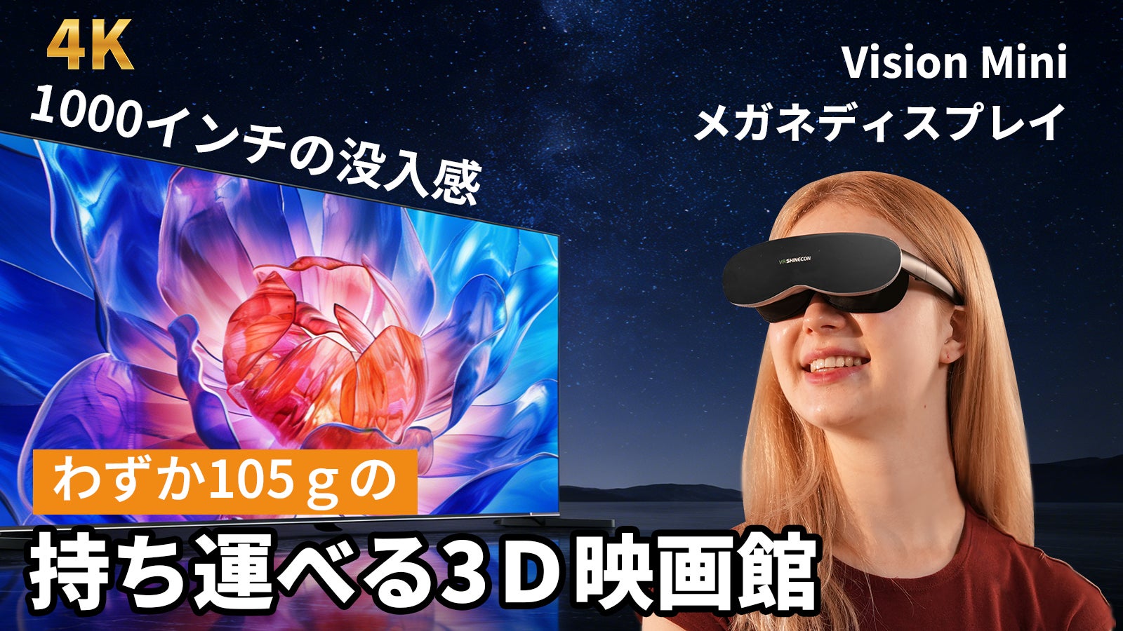 4K没入型ヘッドマウントディスプレイ