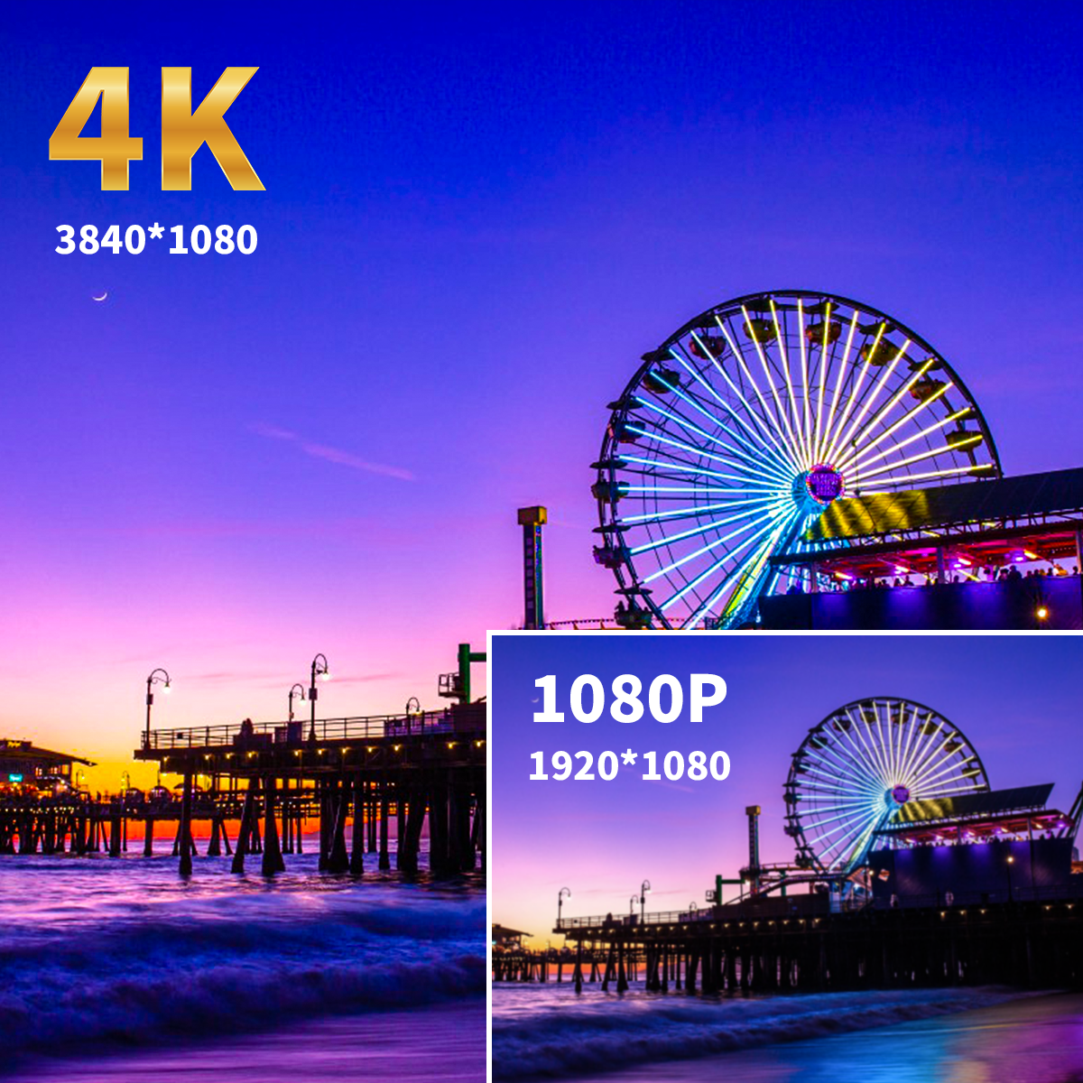 4Kと1080P画質の比較