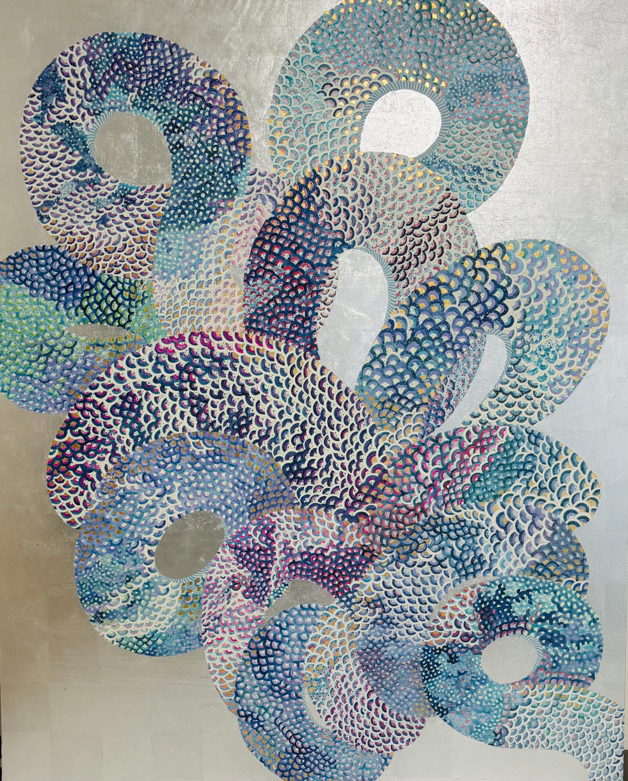 色とりどりの抽象アート作品