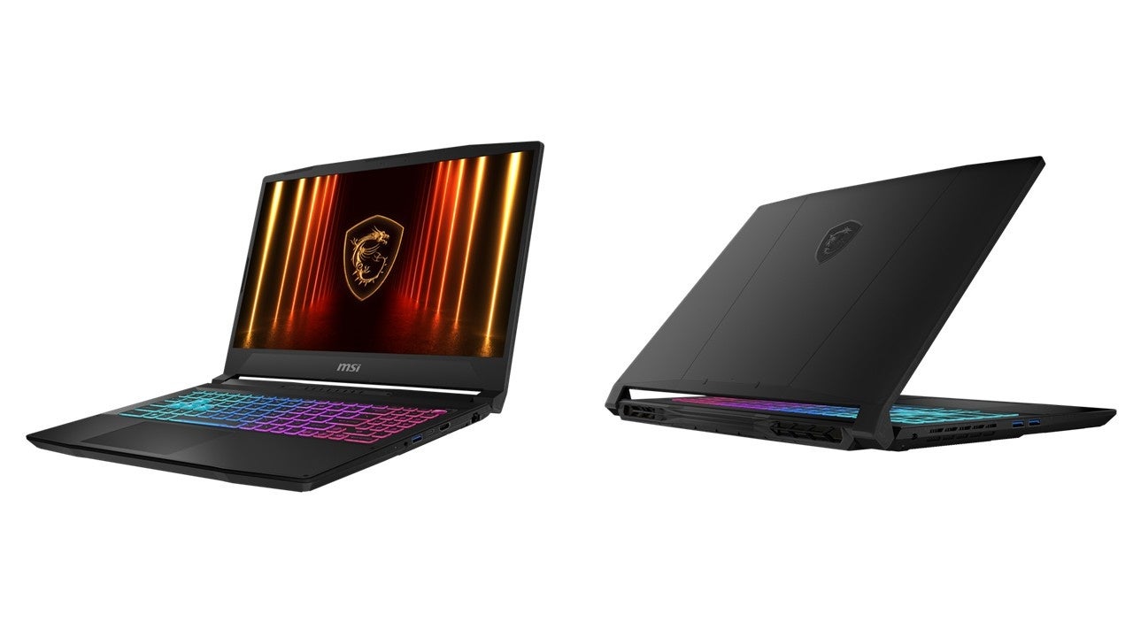 MSI Katana 15 HXのデザイン詳細、正面と背面