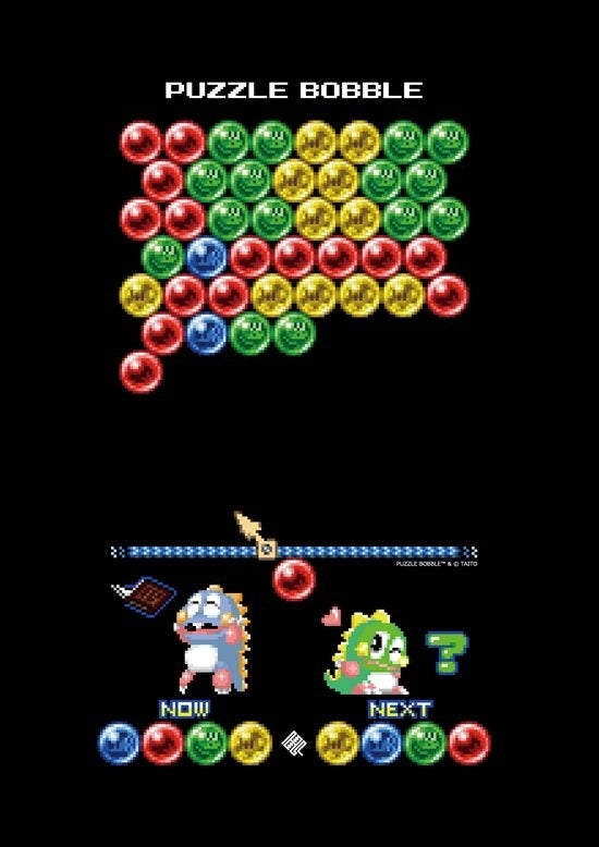 パズルボブルのバブルとキャラクター