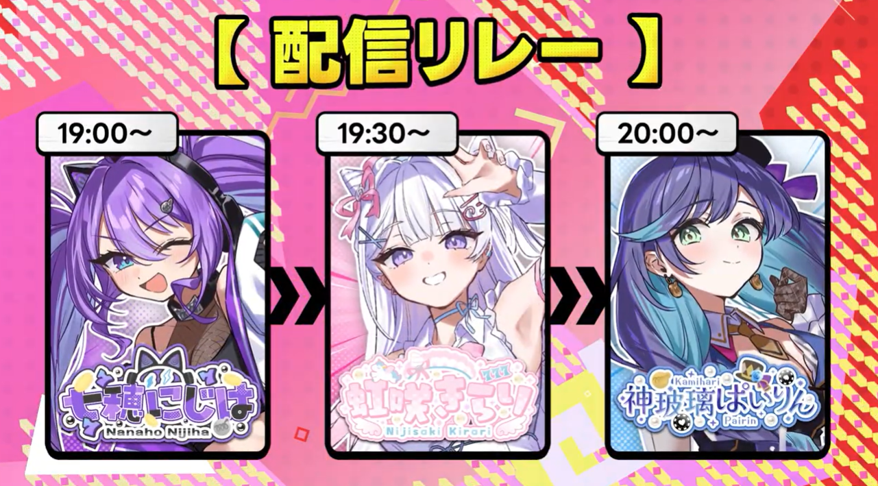 配信リレーのスケジュール