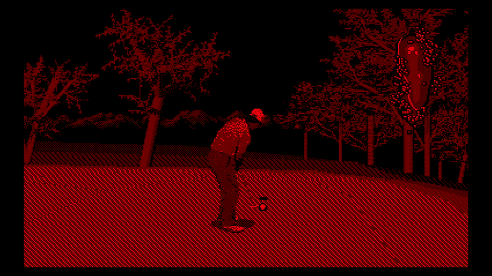 バーチャルゴルフのパッティング場面