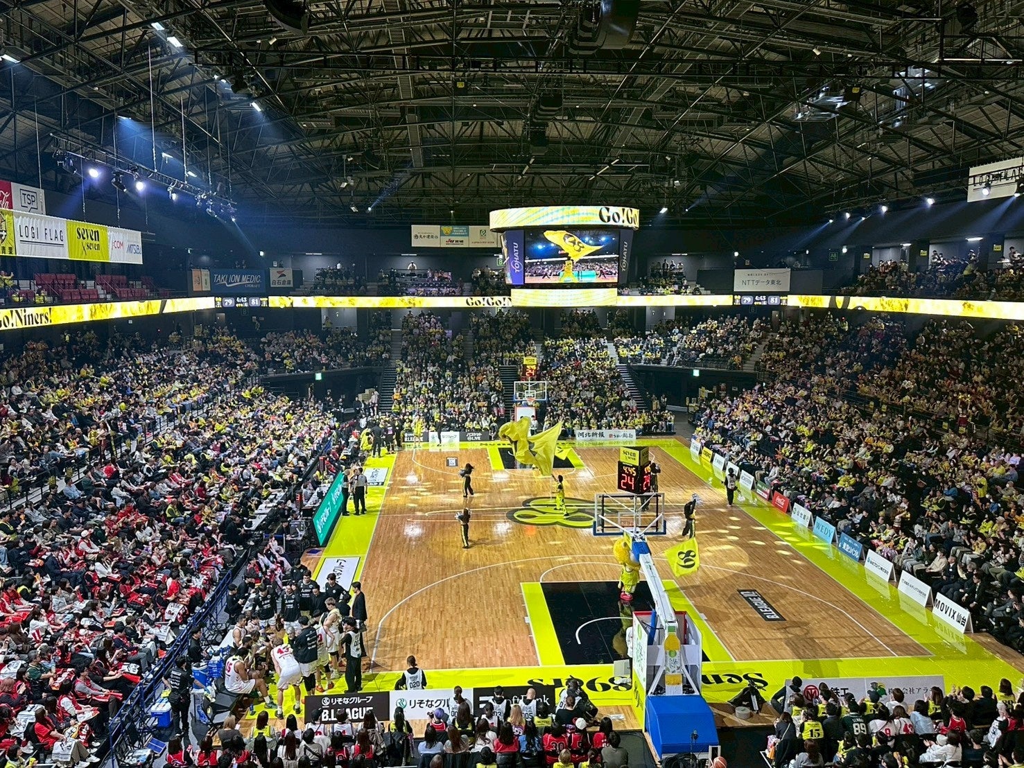 仙台89ERSの試合中の満員スタンド