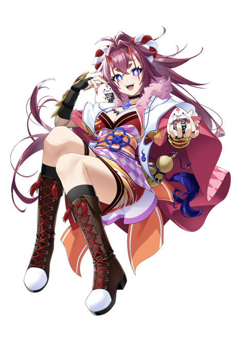 豪華な衣装のVTuberがユニークなポーズ