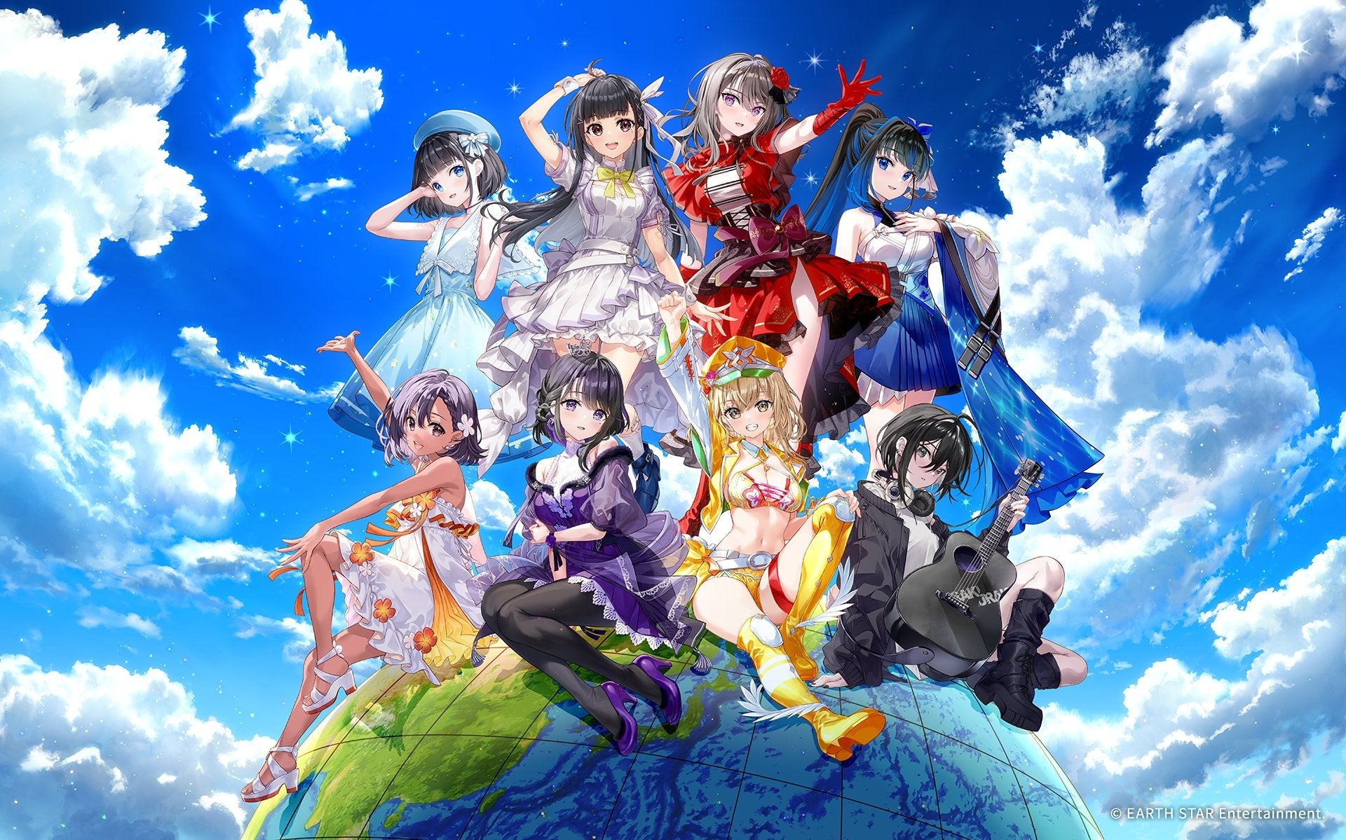 ウタヒメドリームキャスト集合イラスト