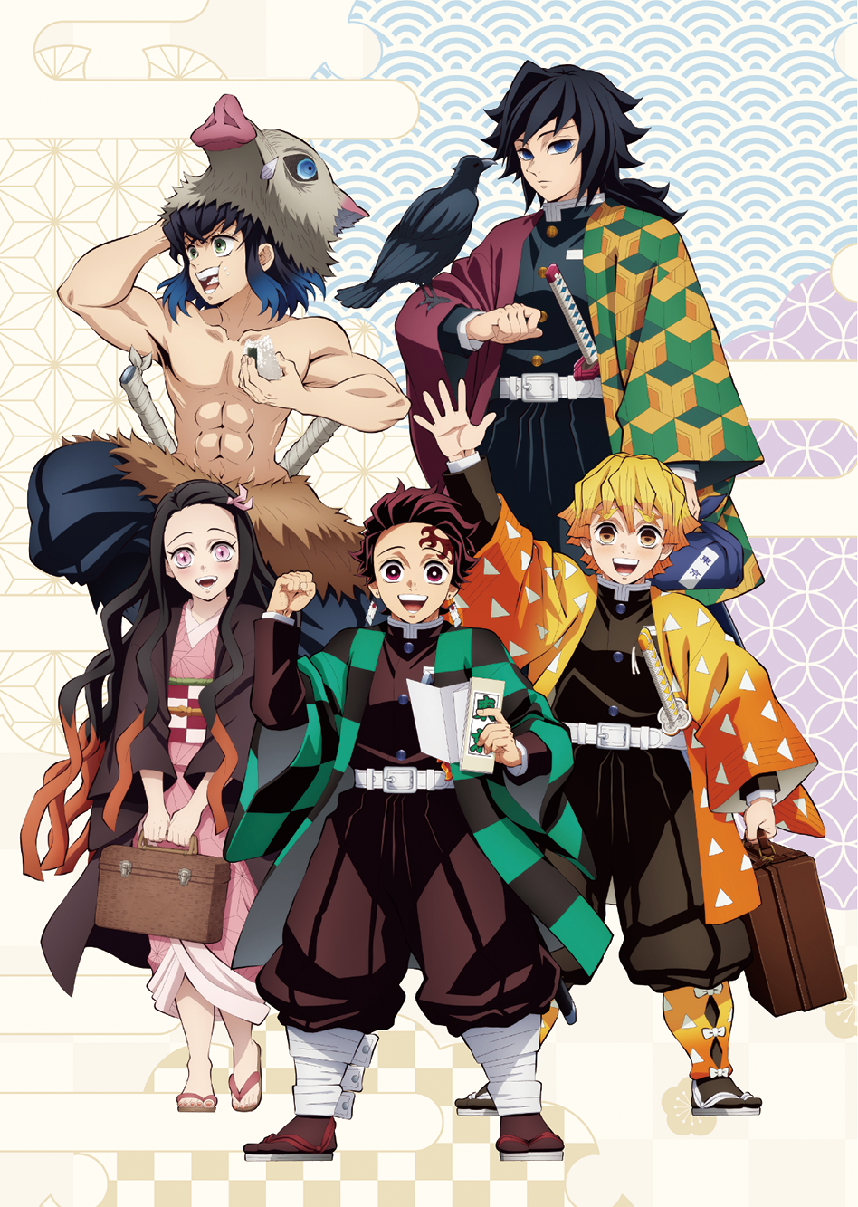 人気アニメキャラが集合したシーン