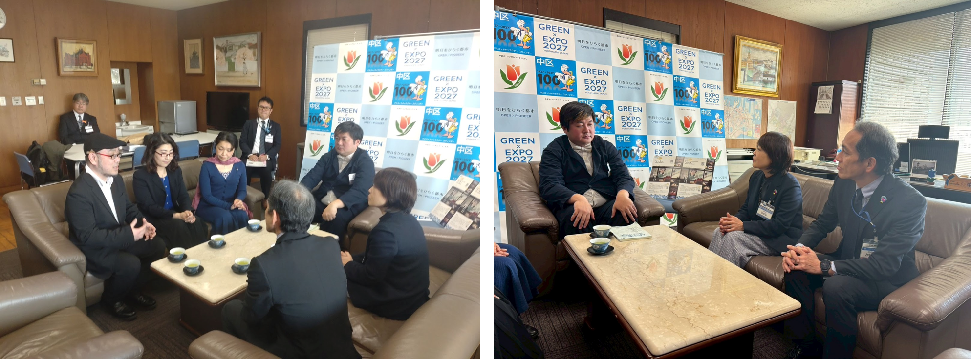 会議にて意見を交わす参加者達