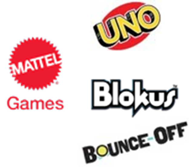 マテルの有名ボードゲームロゴ