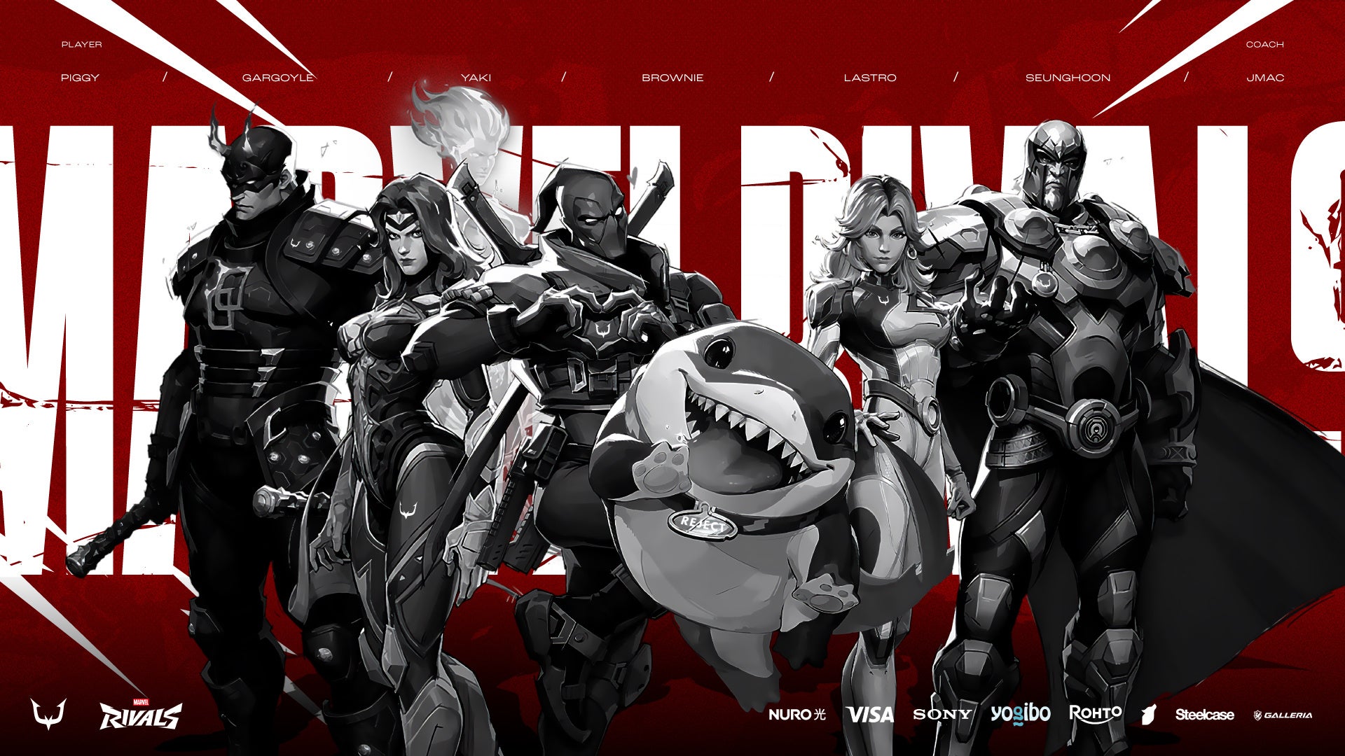 Marvelキャラクターの集合イラスト