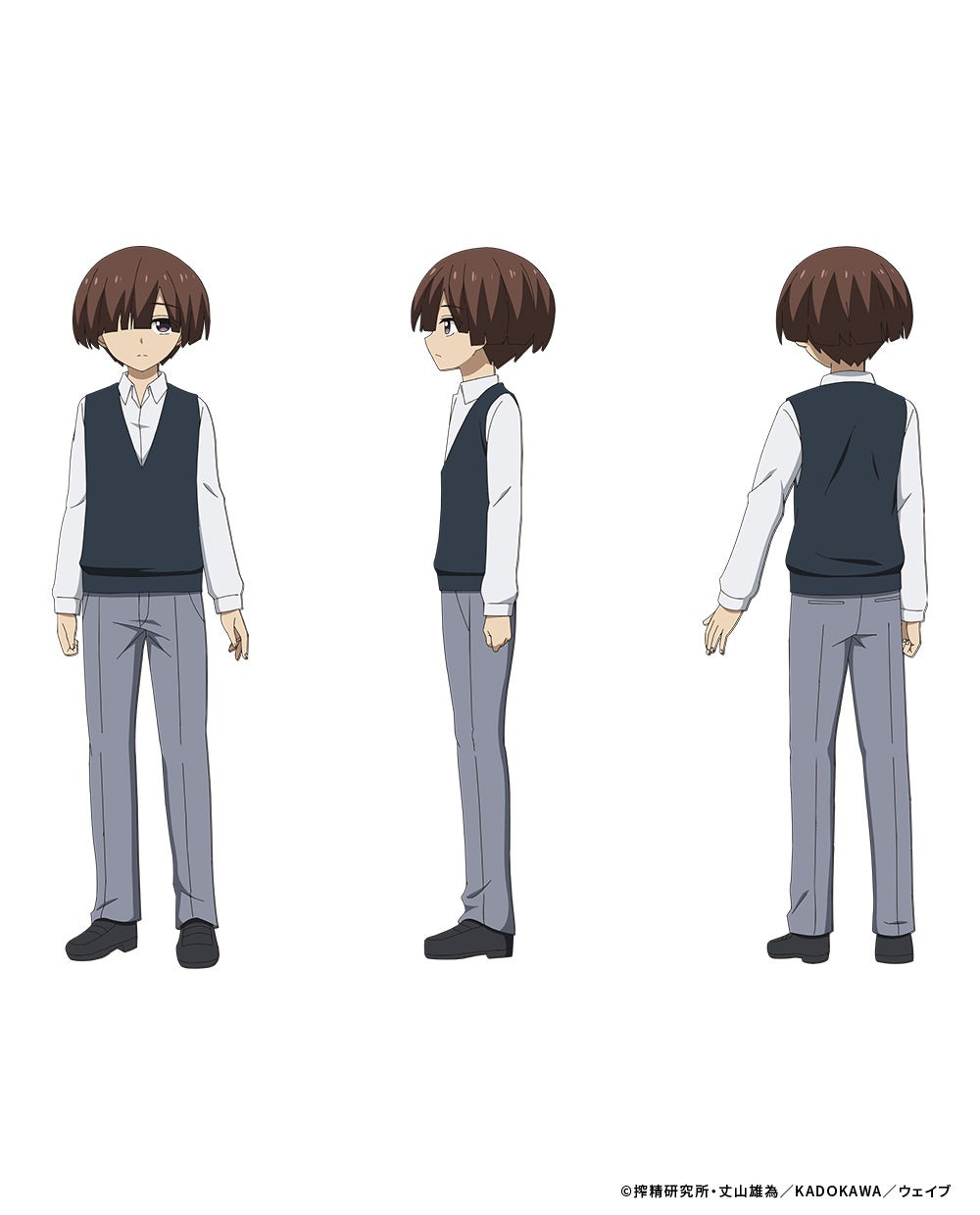 男子キャラクターの前後左右ビューアート