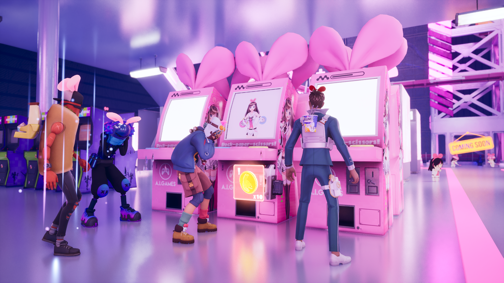 KizunaAIのゲームを遊ぶ人々