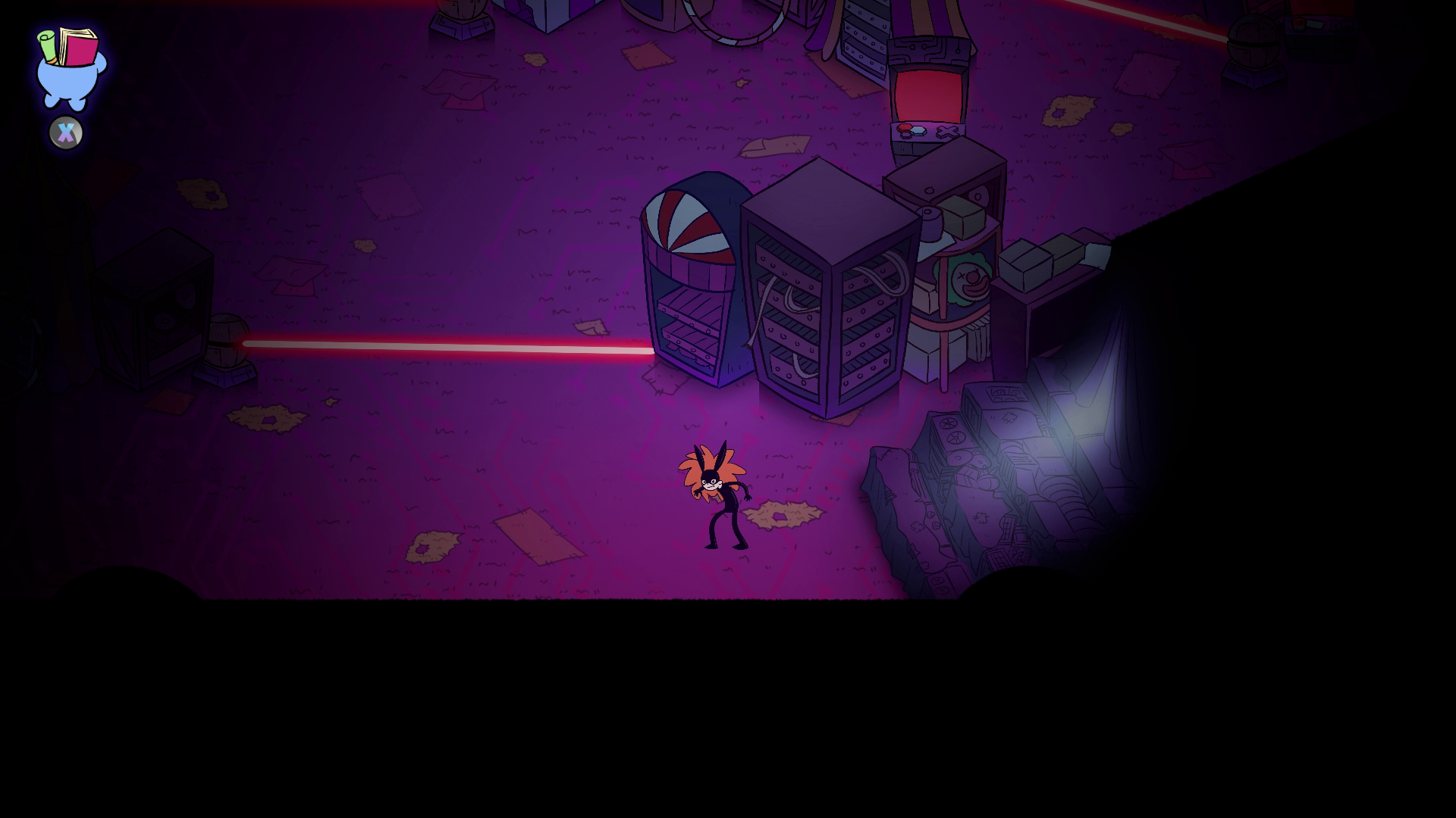 暗闇の中を冒険するアポピアの主人公