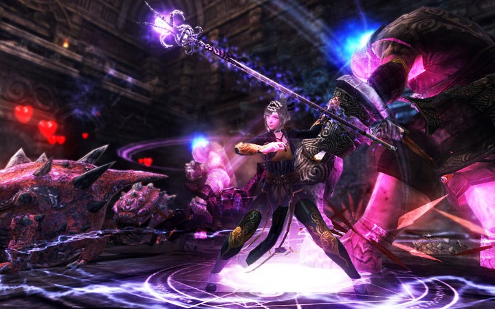 魔法の力で敵に立ち向かうキャラクター