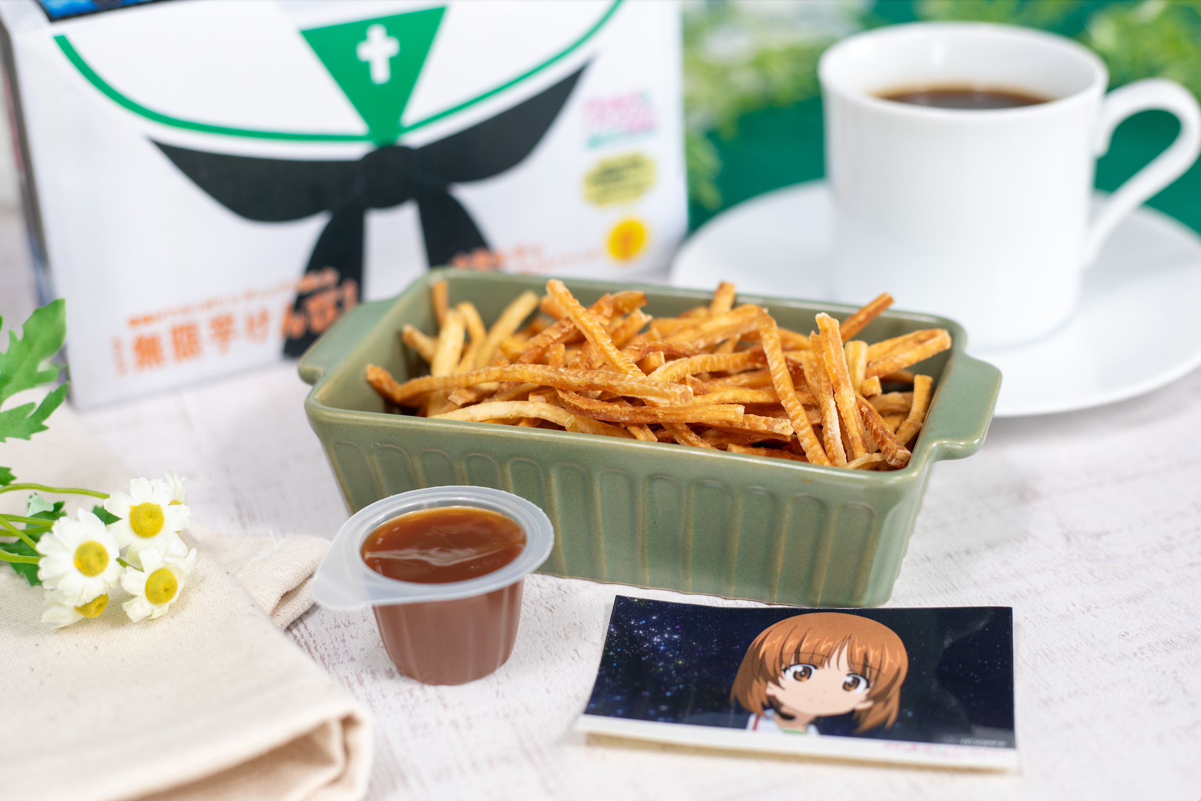 キャラクター付き芋けんぴとカラメルソース