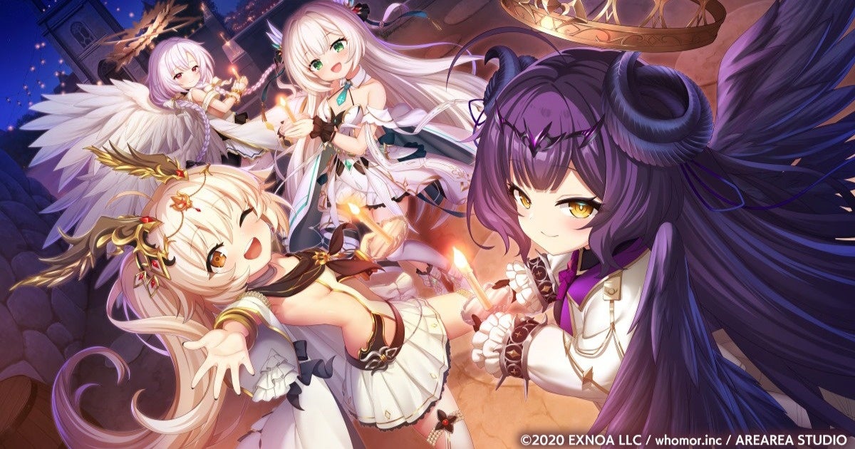 キャラクターたちの夜のキャンドルライト