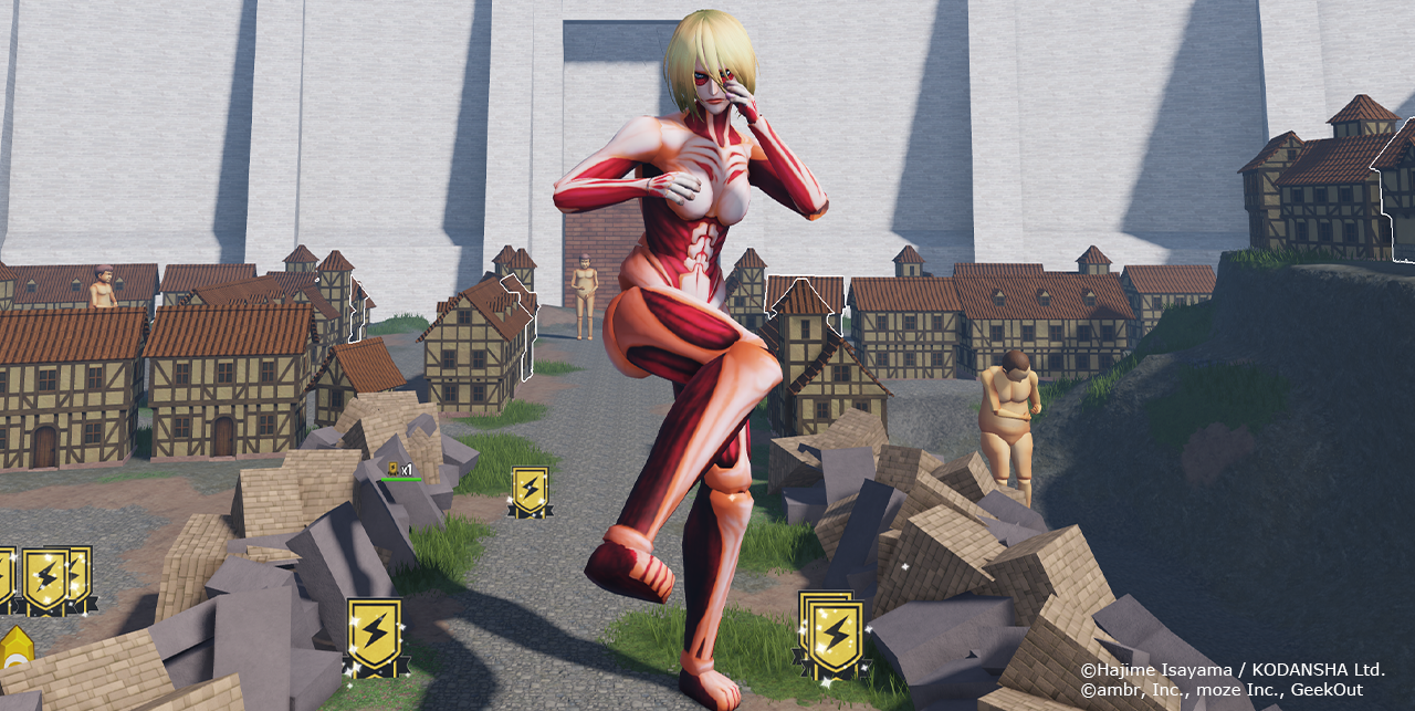 進撃の巨人の女性型巨人が行進