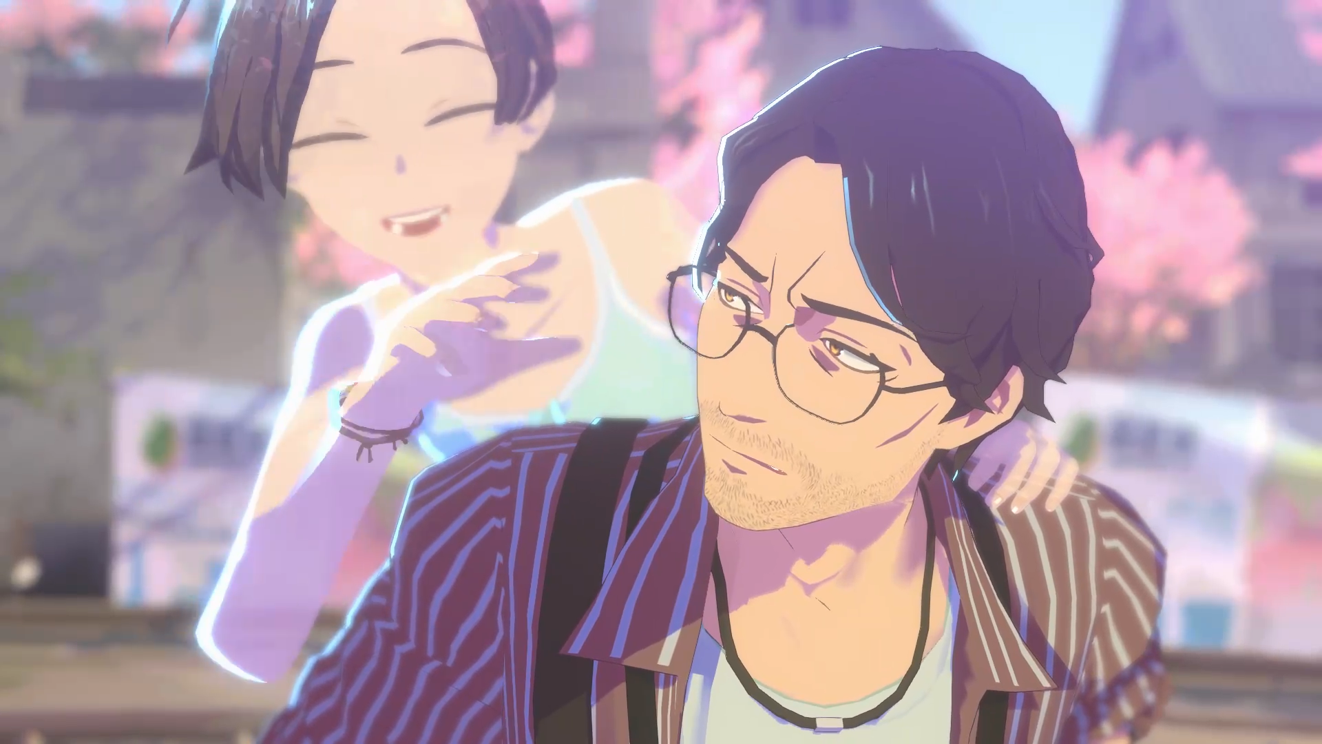 キャラクター二人の親密な姿