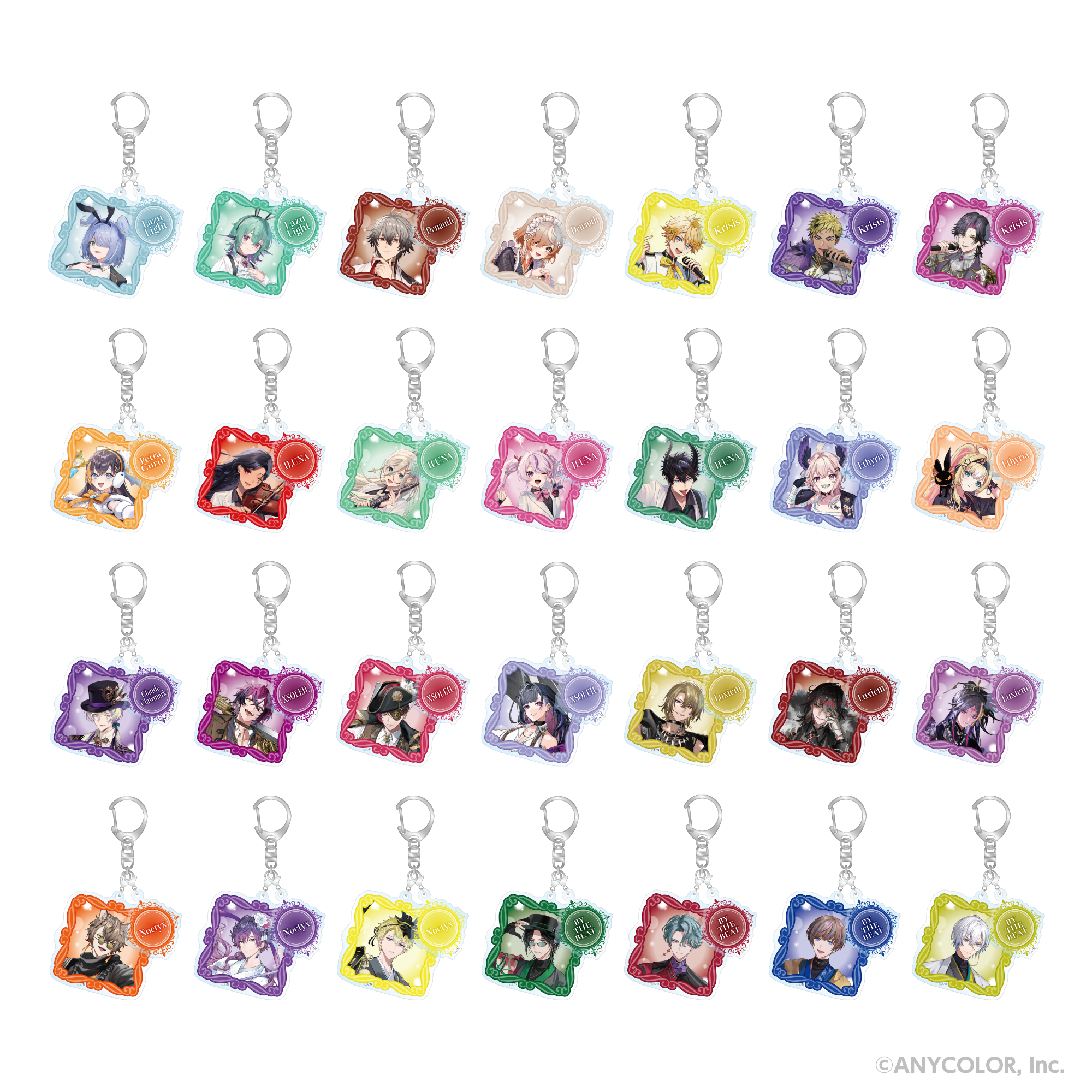 四角形キーホルダーコレクション