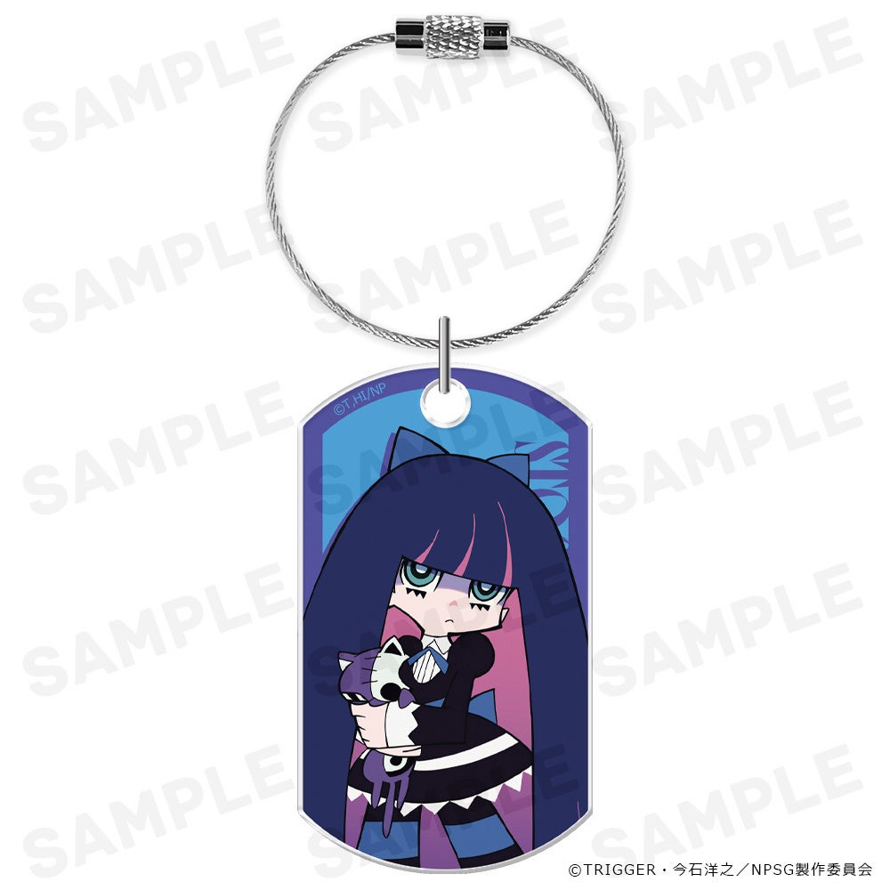 青い髪のキャラクターのキーホルダー