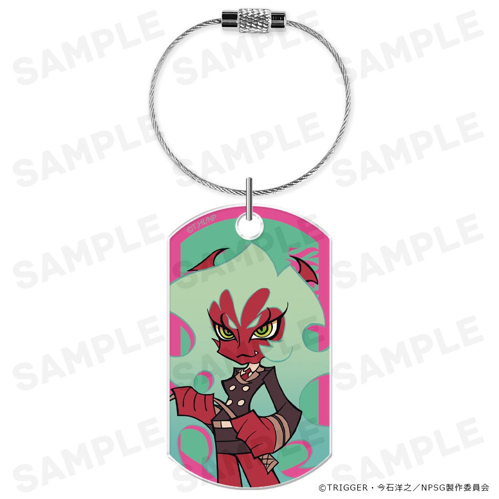 赤い顔のキャラクターのキーホルダー