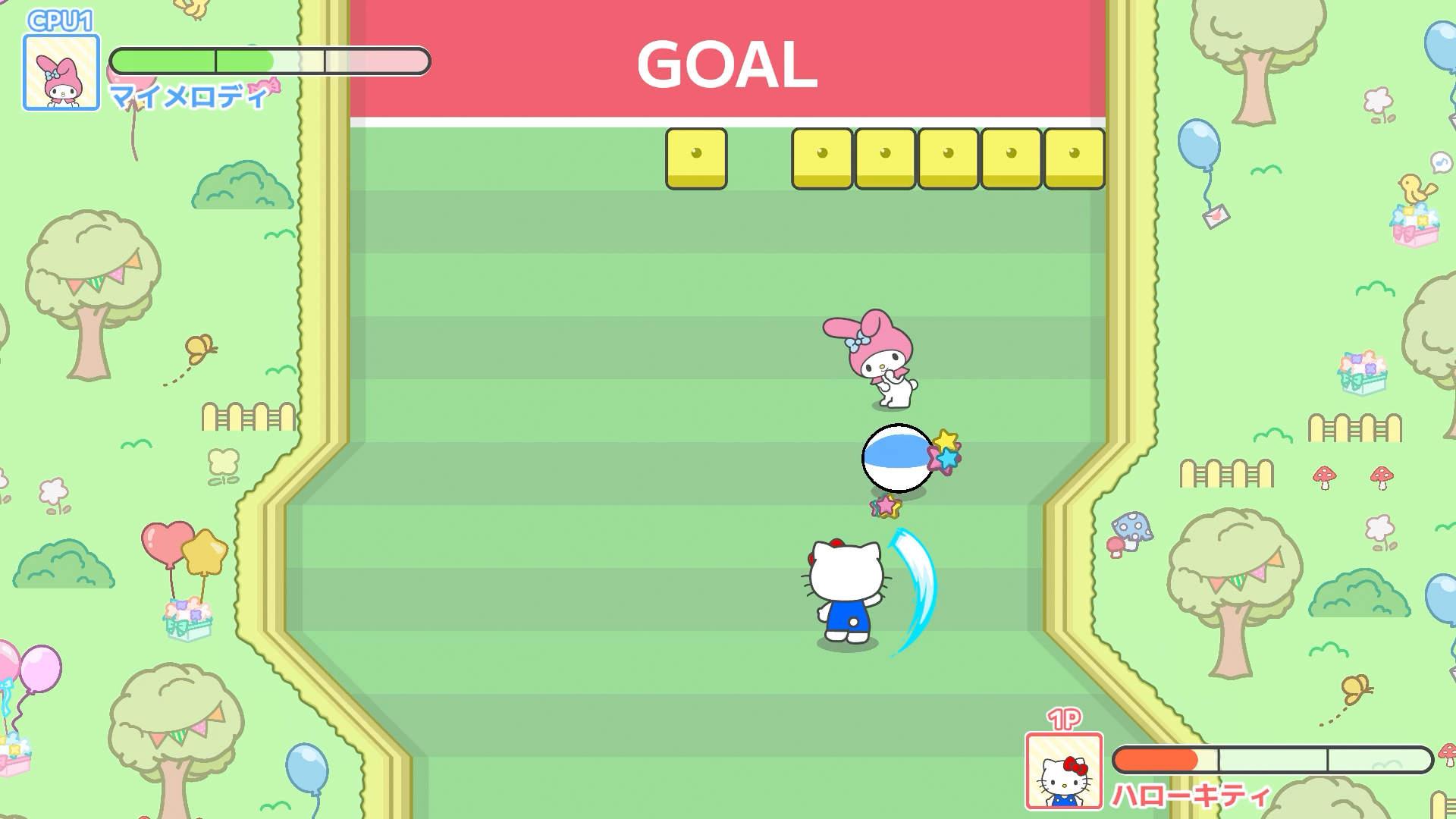 サンリオキャラのゲーム画面