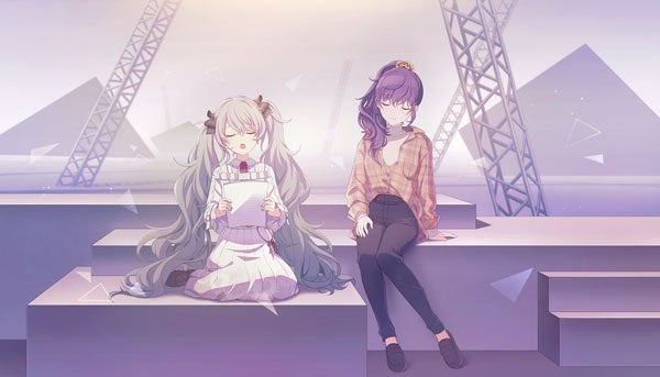 二人のキャラがステージで談笑