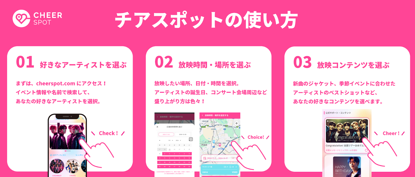 チアスポットの使用方法