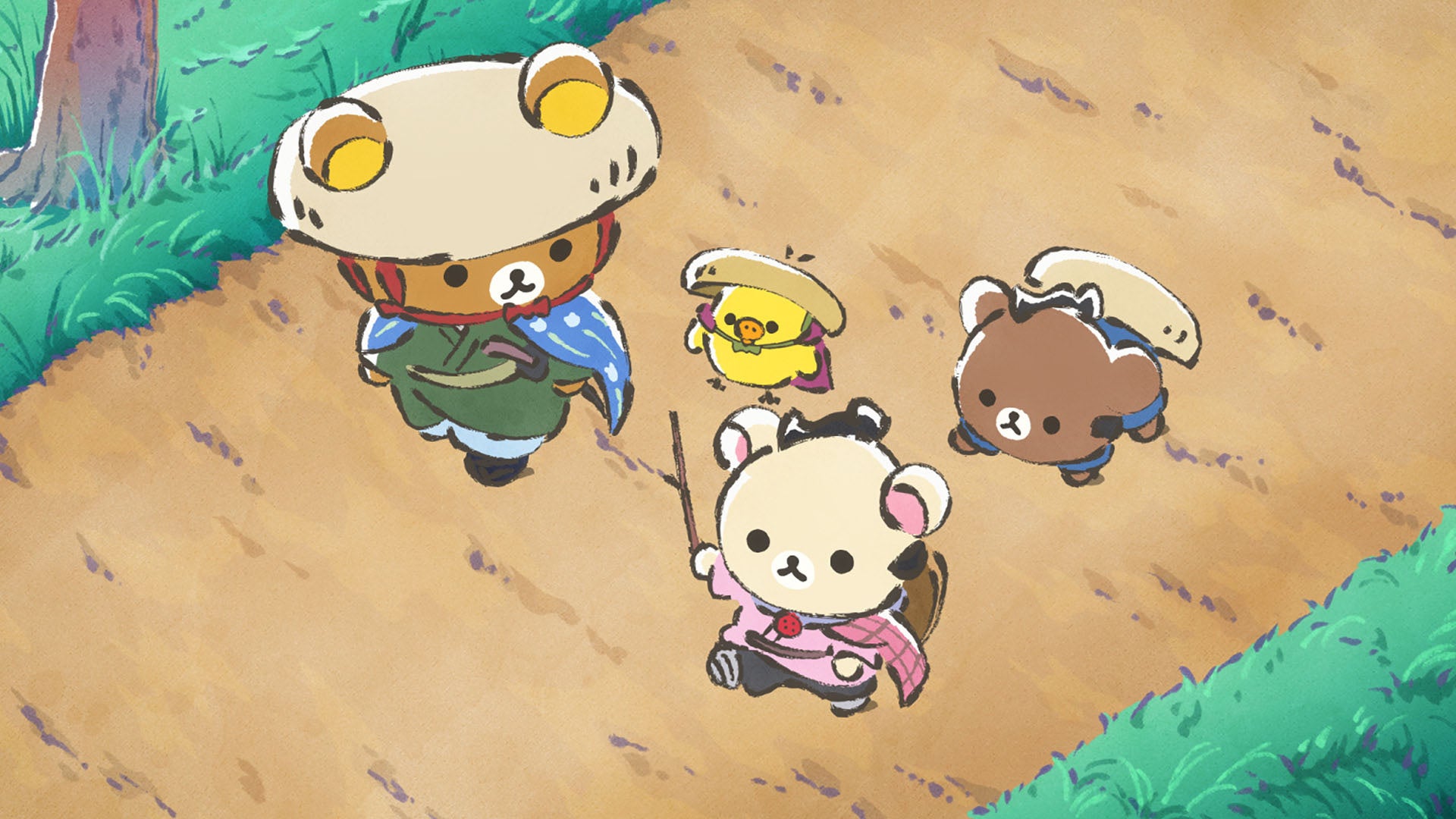 リラックマたちの冒険シーン