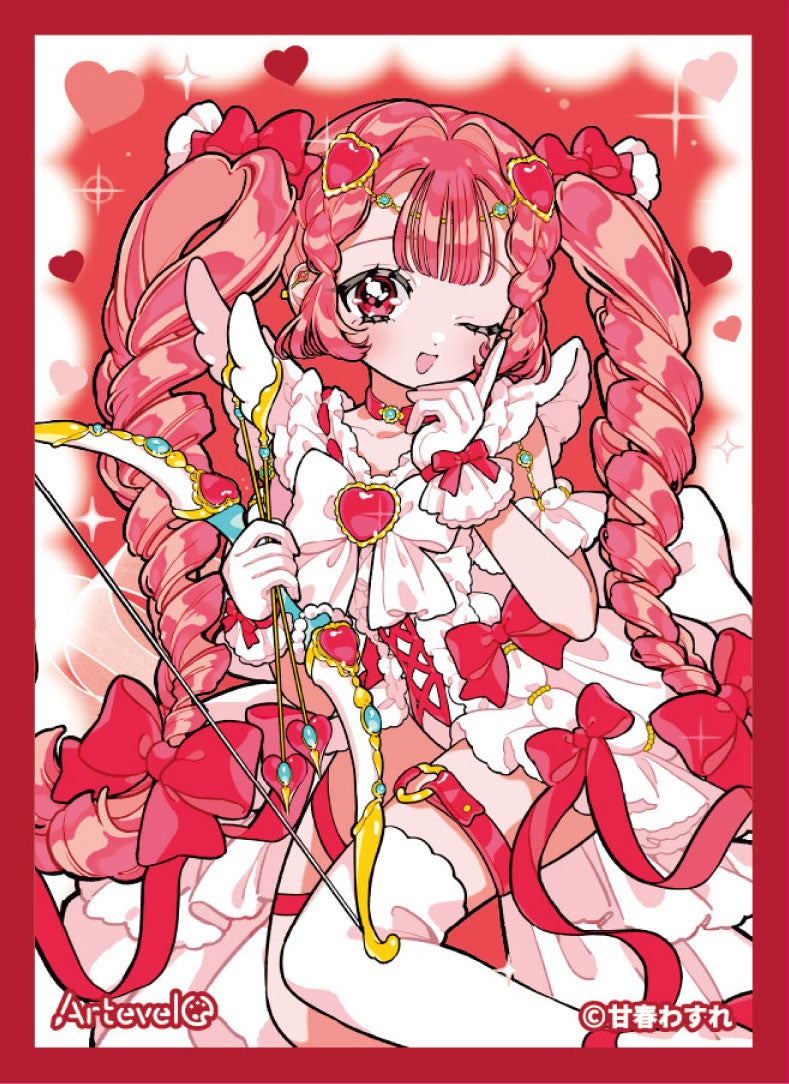 赤い衣装の魔法少女イラスト