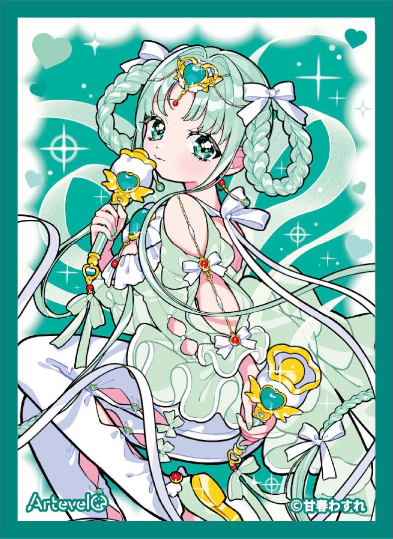 緑の魔法ステッキ少女キャラクター