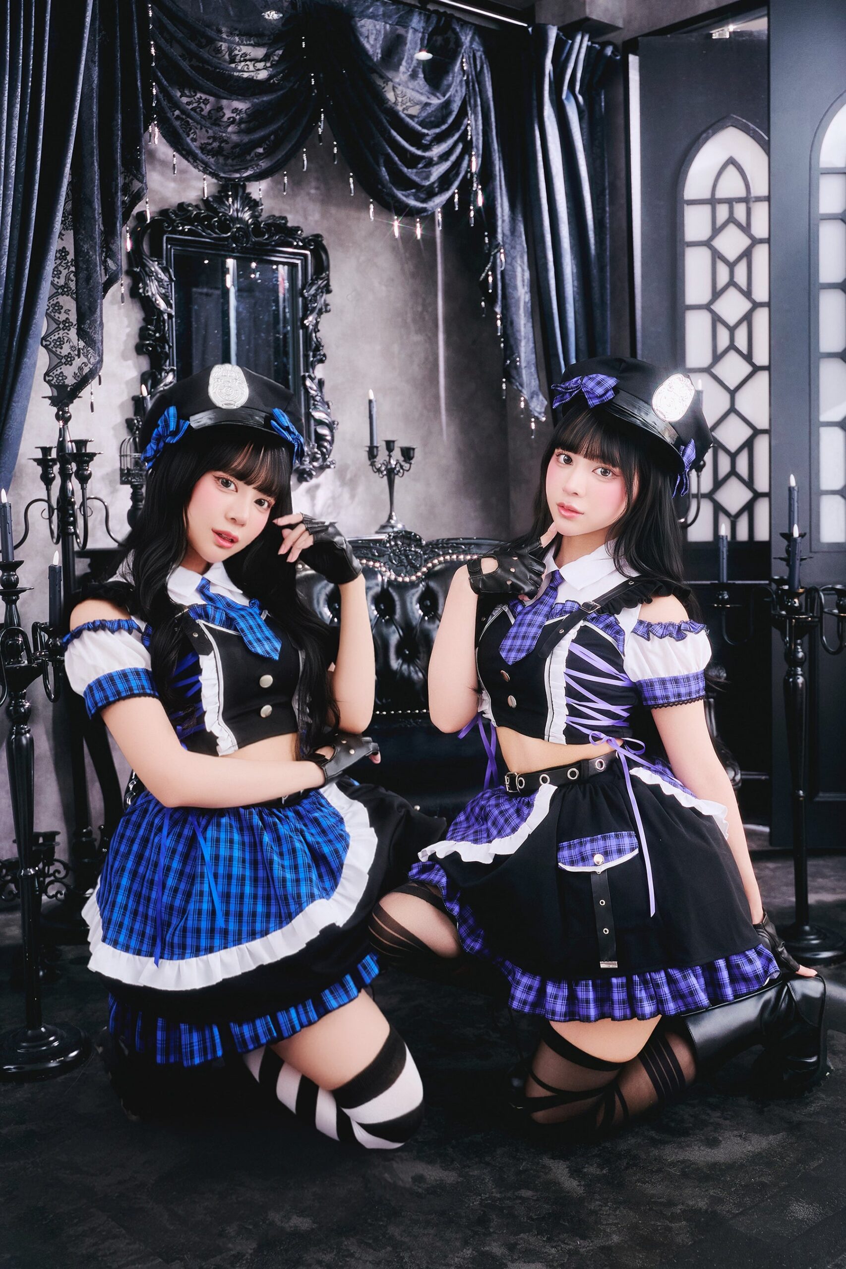 赤チェック柄の甘辛ゴススタイル