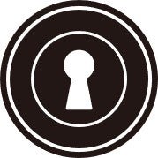 鍵穴アイコンのシンボルデザイン