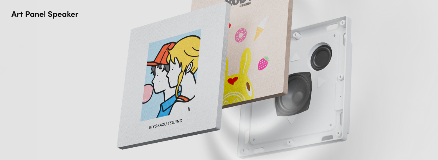 アートパネルスピーカーのスタイリッシュなデザイン