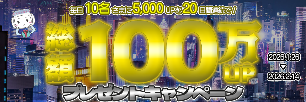 100万円分のポイントキャンペーン告知