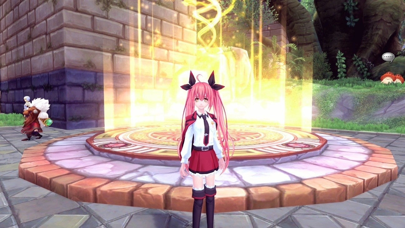 幻想神域の町で赤髪キャラが登場