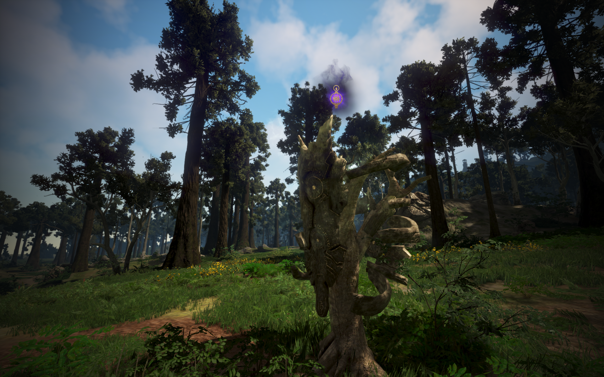 新狩り場の神秘的な石像