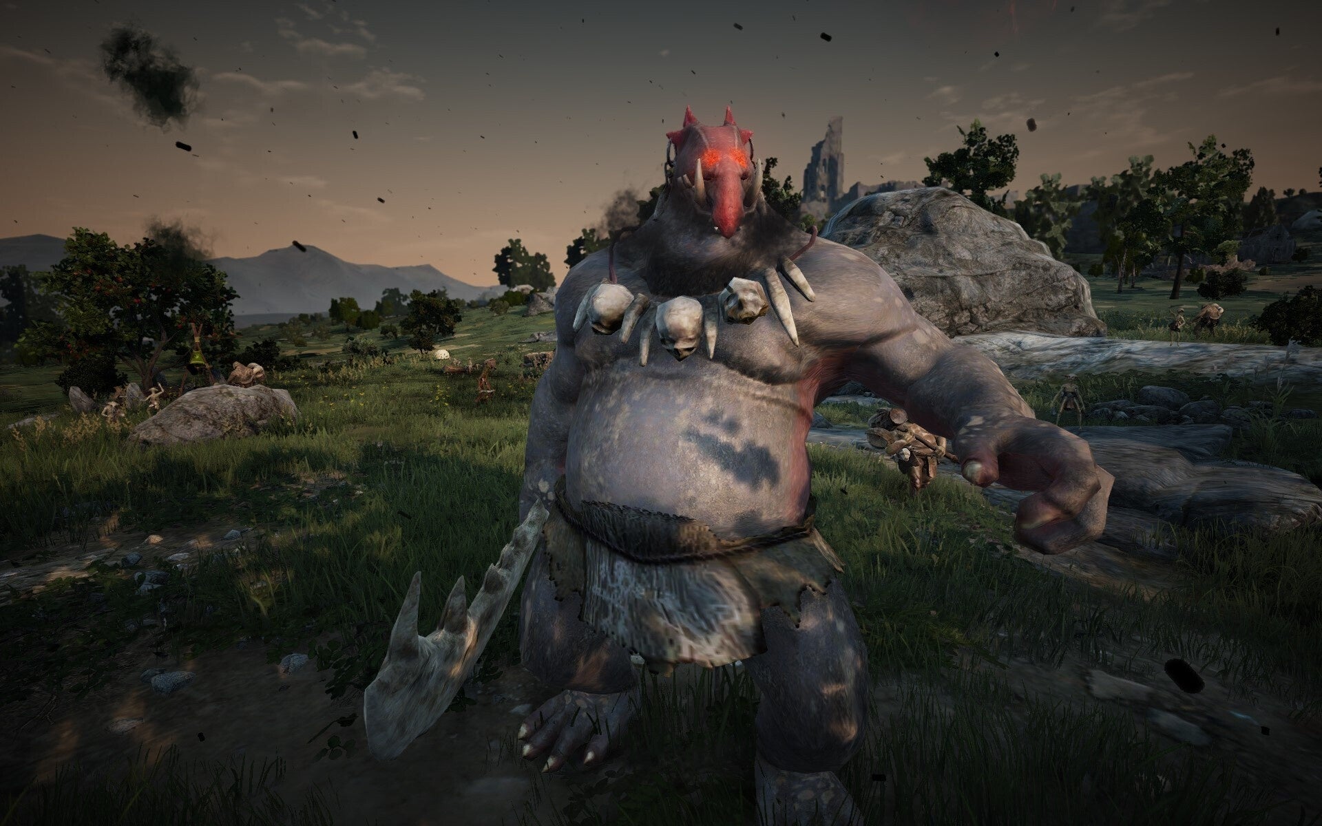 荒野で遭遇する巨大モンスター