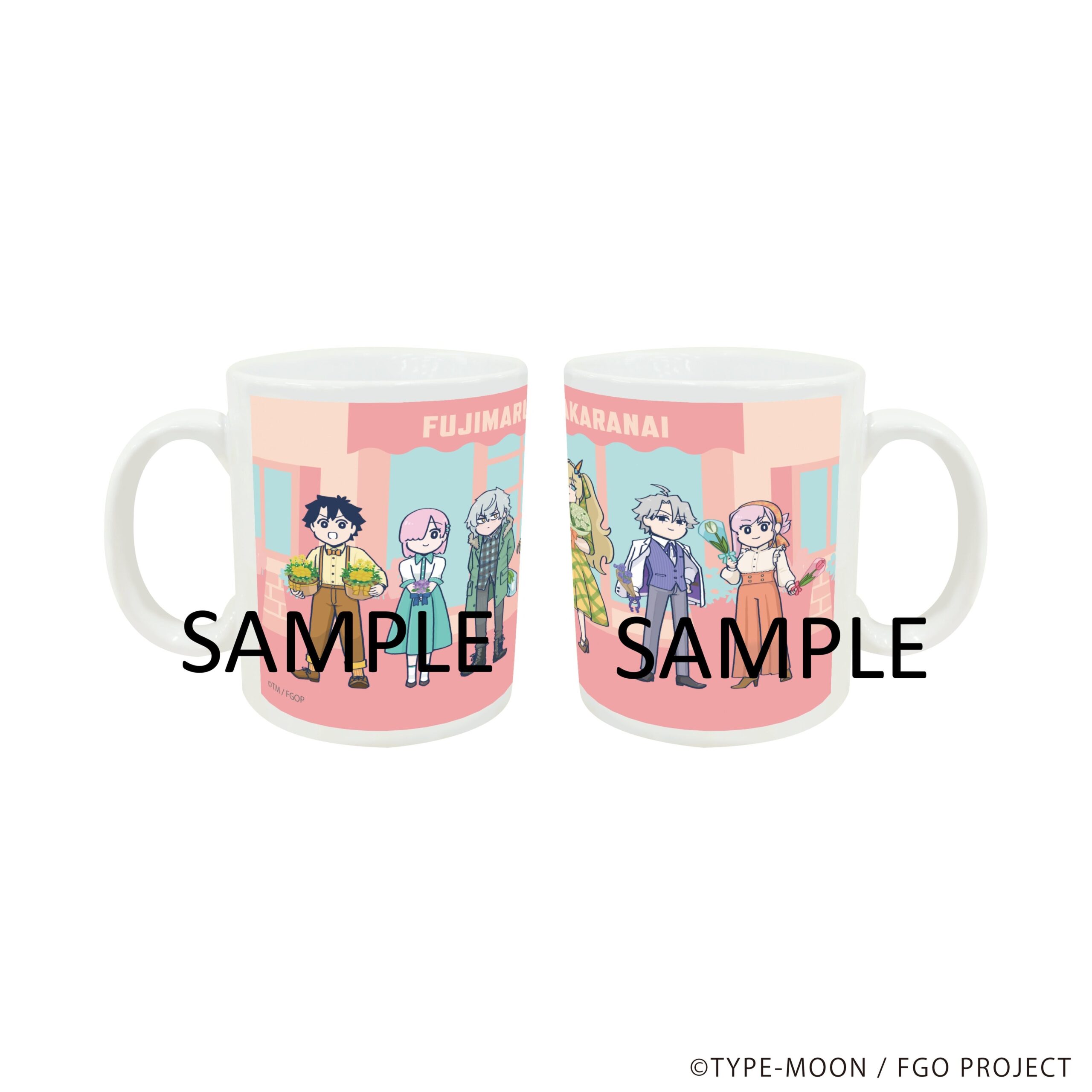 FGOキャラクターが描かれたマグカップ