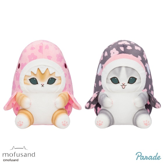 ピンクとグレーのmofusandぬいぐるみ