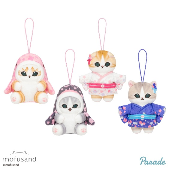 mofusandぬいぐるみチャーム4種