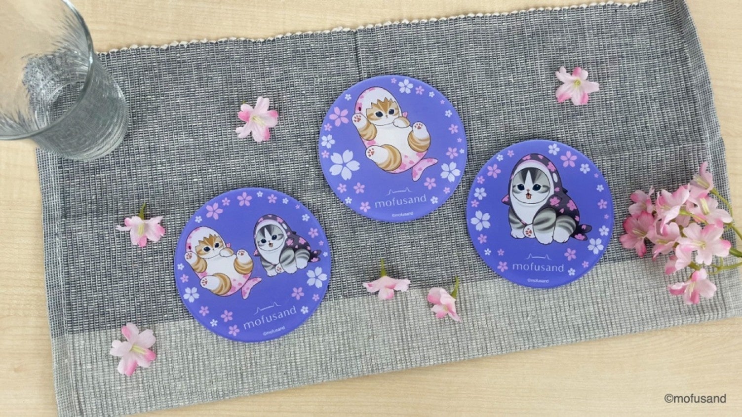 ブルーmofusandコースターセット